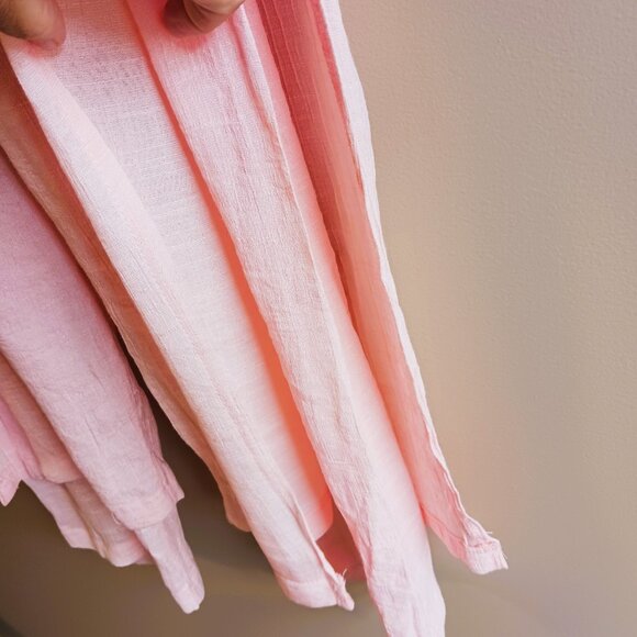 PEACH coral BOHEMIAN Beachy Flowy layered Palazzo pants Nearly New Sz S-M EUC - Picture 6 of 10